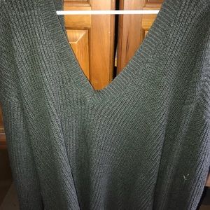 FOREVER 21 PLUNGE NECK SWEATER 3X